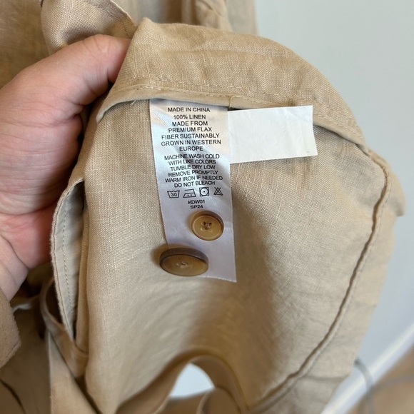 Women’s Quince 100% European Linen Blazer, Driftwood, Medium - Picture 4 of 5